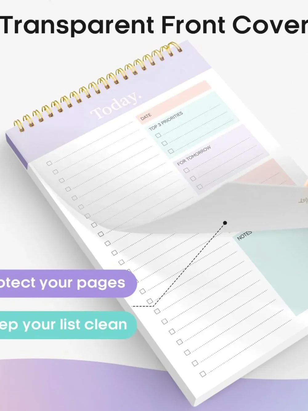Taja To Do List Notepad - To Do List Notebook for Work with 52 Sheets, 9.8